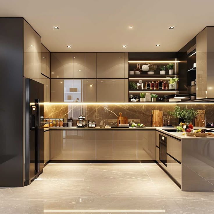 L-Shaped Modular Kitchen